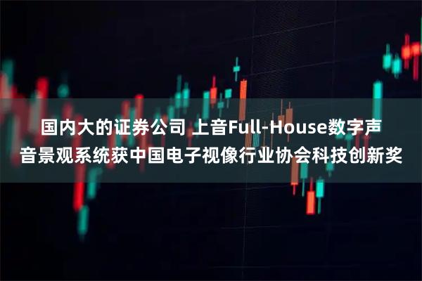 国内大的证券公司 上音Full-House数字声音景观系统获中国电子视像行业协会科技创新奖